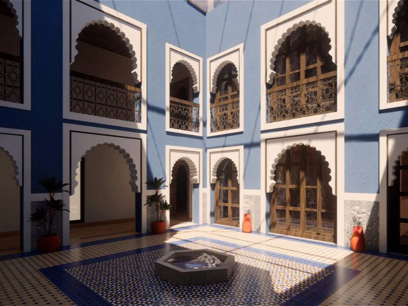 Renovación Hotel Atlas, Chefchaouen, Marruecos